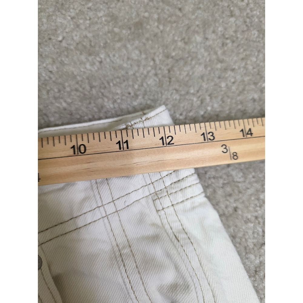 We The Free Free People Wide Leg Jeans Cream Off White Contrast Stitch Size 25 - Picture 5 of 12